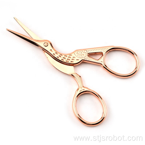 Tailoring sewing scissors cloth fabric rose gold embroidery scissors stork scissors